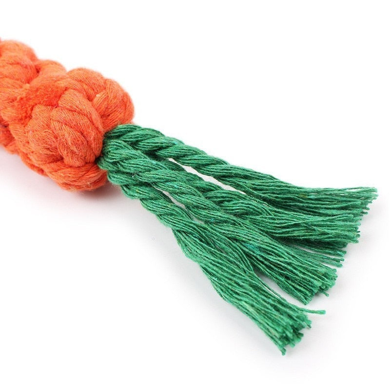 1PC 22cm Pet Supply High Quality Pet Dog Toy Carrot Shape Rope Puppy Chew Toys Teath Cleaning Outdoor Fun Training