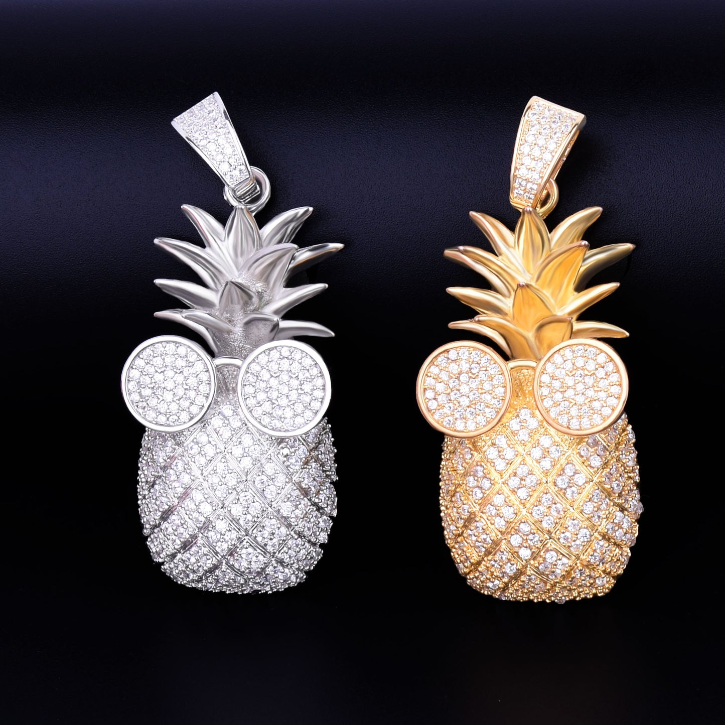 Pineapple Shape Necklace &amp; Pendant  AAA Cubic Zircon Men&#39;s Hip Hop Rock Jewelry