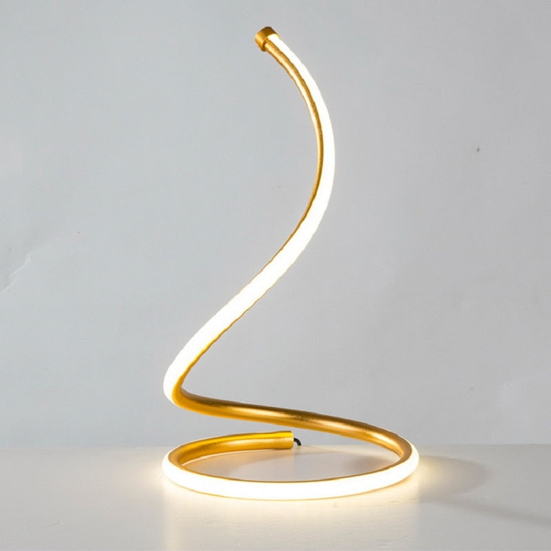 LED Spiral Table Lamp Home Living Room Bedroom Decoration Lighting Bedside Light