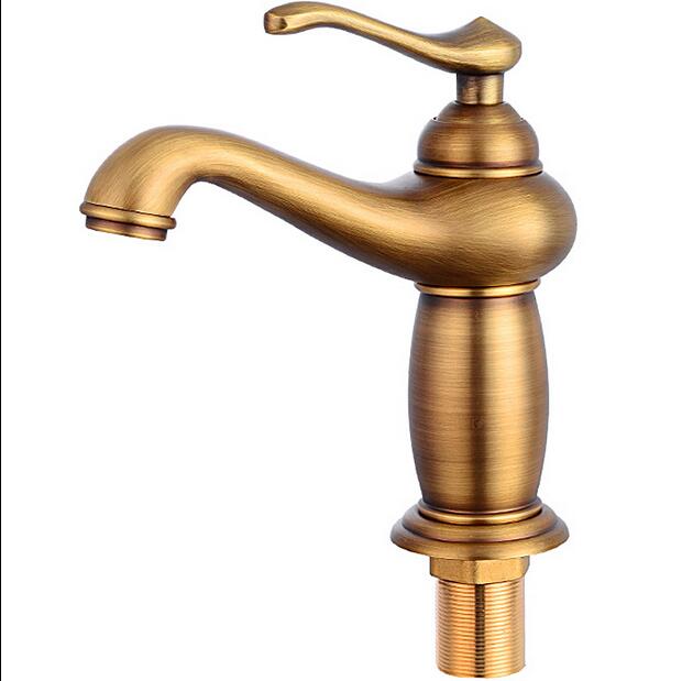 Bathroom Faucet Antique Bronze Finish Brass Basin Sink Solid Brass Faucets Single Handle Water Mixer Taps Bath Crane  ELFCT001