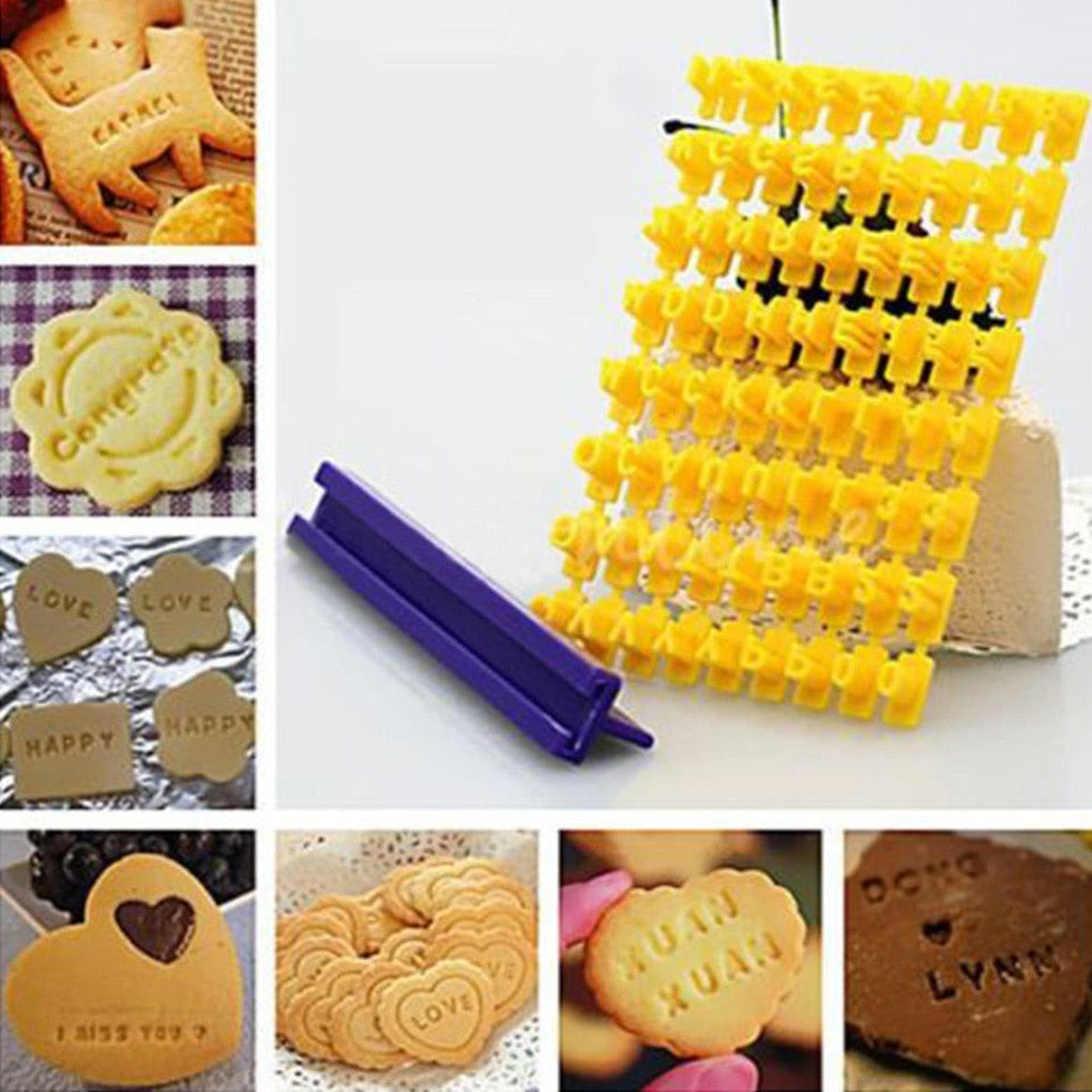 For Cakes/Sugar paste Alphabet Letter Cookies Cutter Words Baking Mold Cake Frill Cutter Embossing Mould  for Cakes Sugar paste