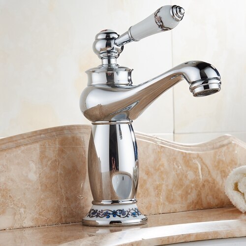 Bathroom Faucet Antique Bronze Finish Brass Basin Sink Solid Brass Faucets Single Handle Water Mixer Taps Bath Crane  ELFCT001