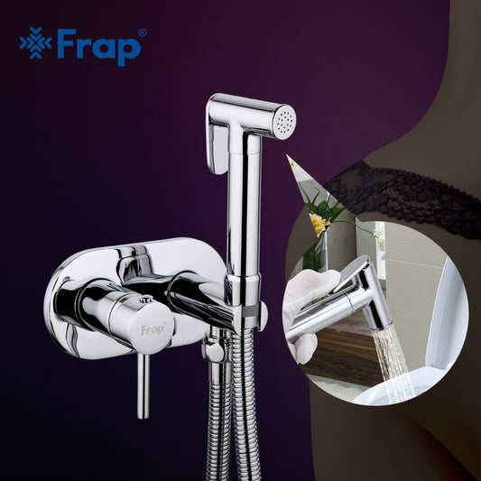 Frap 6 styles Brass Single Cold & Cold hot Water Corner Valve Bidet faucets Function square Hand Shower Head Tap Crane for woman