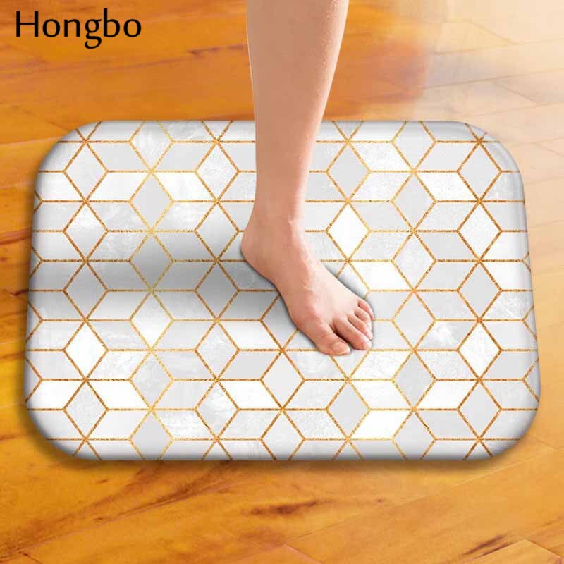 Hongbo 40*60cm Geometric Pattern Anti-Slip Carpet Door Mats Doormats Outdoor Kitchen Bathroom Living Room Floor Mat Rug