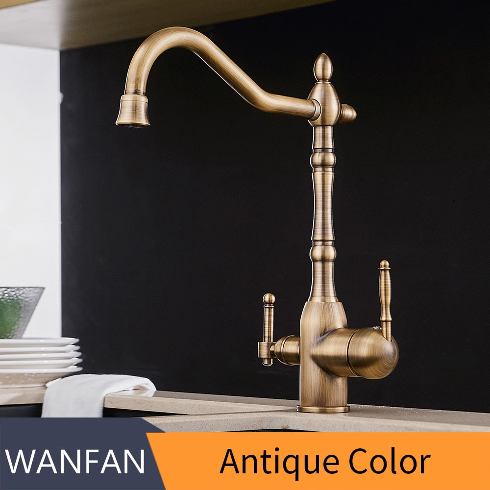 Kitchen Purify Faucets Gold Mixer Tap Cold and hot 360 Rotation with Water Purification Features Kitchen Crane Tap MH-0193