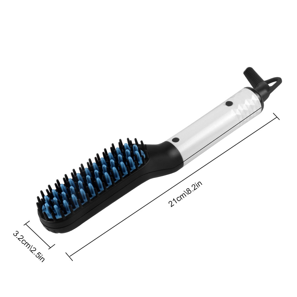 Escova Alisadora Men Beard Straightener Hair Straightening Brush Electric Quick Heating Flat iron Comb Hair Styling Tools