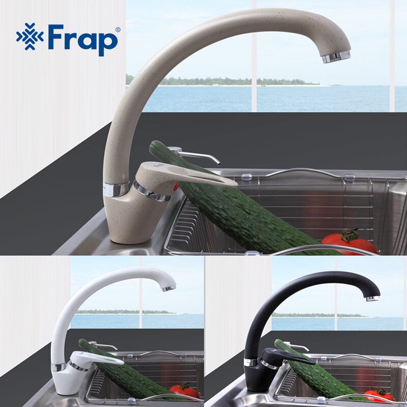 FRAP  Brass 5 color Kitchen sink faucet Mixer Cold And Hot Single Handle Swivel Spout Kitchen Water Sink Mixer Tap Faucets F4113