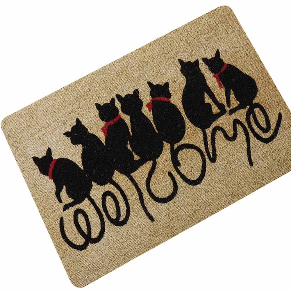 Zeegle Carpet Cat Doormat Outdoor Rugs Rubber Floor Mat Non-slip Kitchen Rug Entrance Mats Absorbent Bathroom Carpet Foot Mat