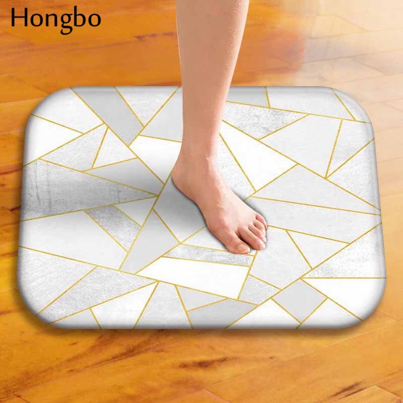 Hongbo 40*60cm Geometric Pattern Anti-Slip Carpet Door Mats Doormats Outdoor Kitchen Bathroom Living Room Floor Mat Rug