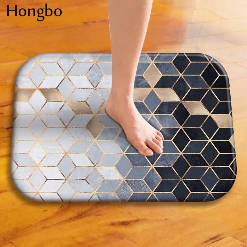 Hongbo 40*60cm Geometric Pattern Anti-Slip Carpet Door Mats Doormats Outdoor Kitchen Bathroom Living Room Floor Mat Rug