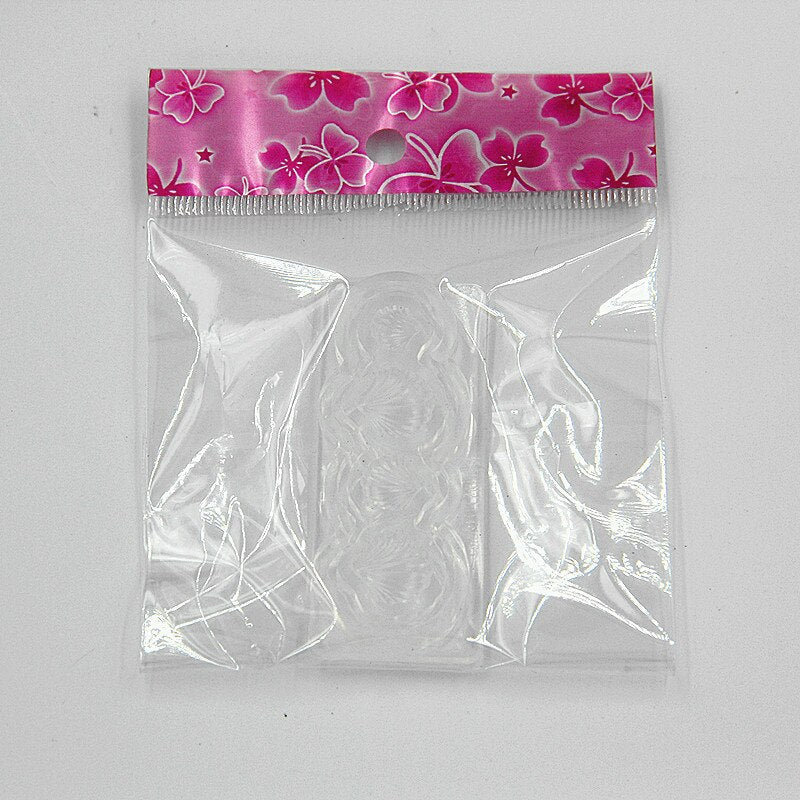 1pcs 3D Nail Art Silicone Carved Mold Stone Heart Crystal Designs Decorations Tools DIY Acrylic Nails Silicon Gel Template