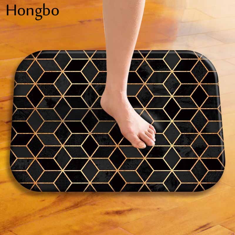 Hongbo 40*60cm Geometric Pattern Anti-Slip Carpet Door Mats Doormats Outdoor Kitchen Bathroom Living Room Floor Mat Rug