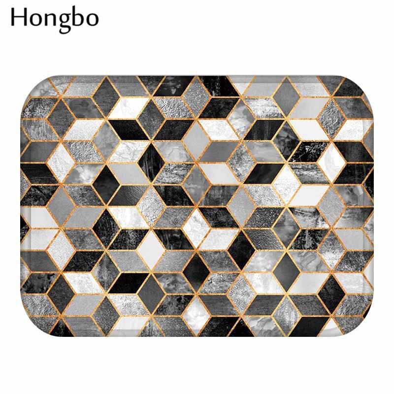 Hongbo 40*60cm Geometric Pattern Anti-Slip Carpet Door Mats Doormats Outdoor Kitchen Bathroom Living Room Floor Mat Rug