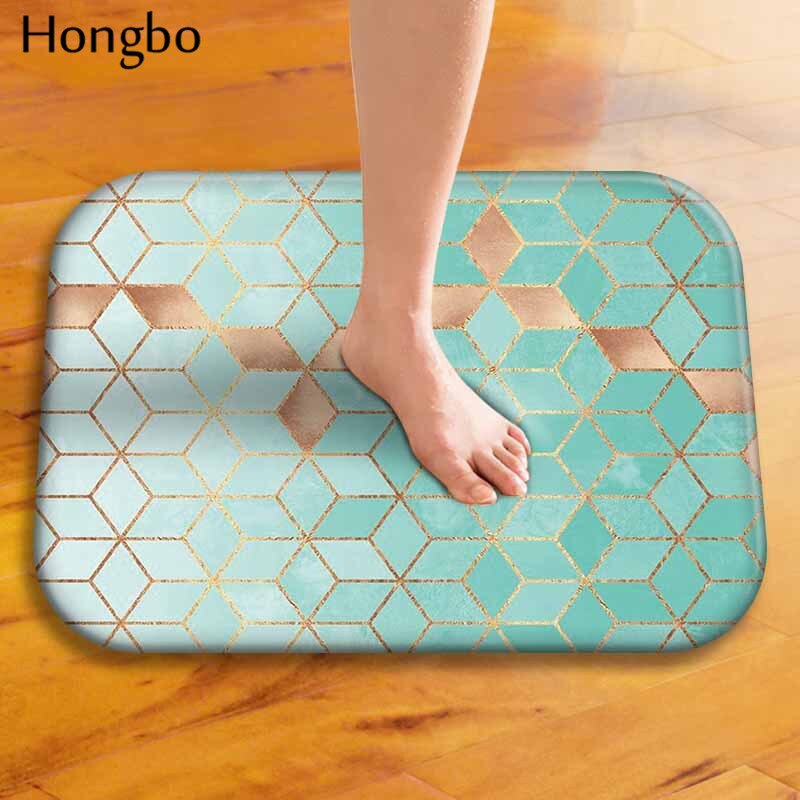 Hongbo 40*60cm Geometric Pattern Anti-Slip Carpet Door Mats Doormats Outdoor Kitchen Bathroom Living Room Floor Mat Rug