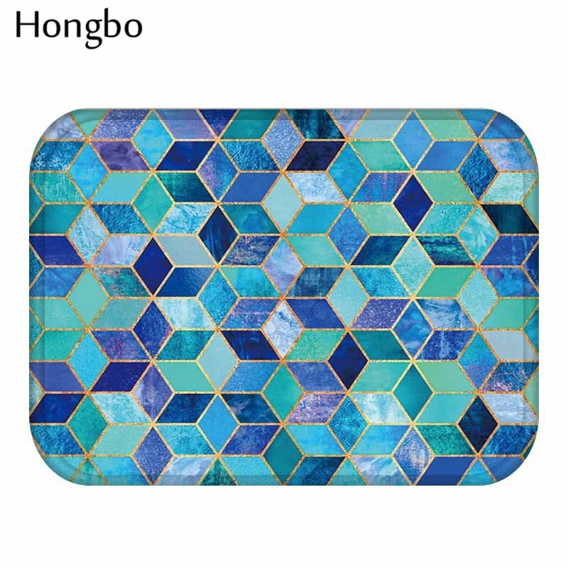 Hongbo 40*60cm Geometric Pattern Anti-Slip Carpet Door Mats Doormats Outdoor Kitchen Bathroom Living Room Floor Mat Rug