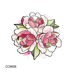 Rocooart Hot sale Black White Style Tattoo Sticker Tree Flower Leaf  Temporary Tattoo Sticker Rose Body Art Tatouage Fake Tatoo