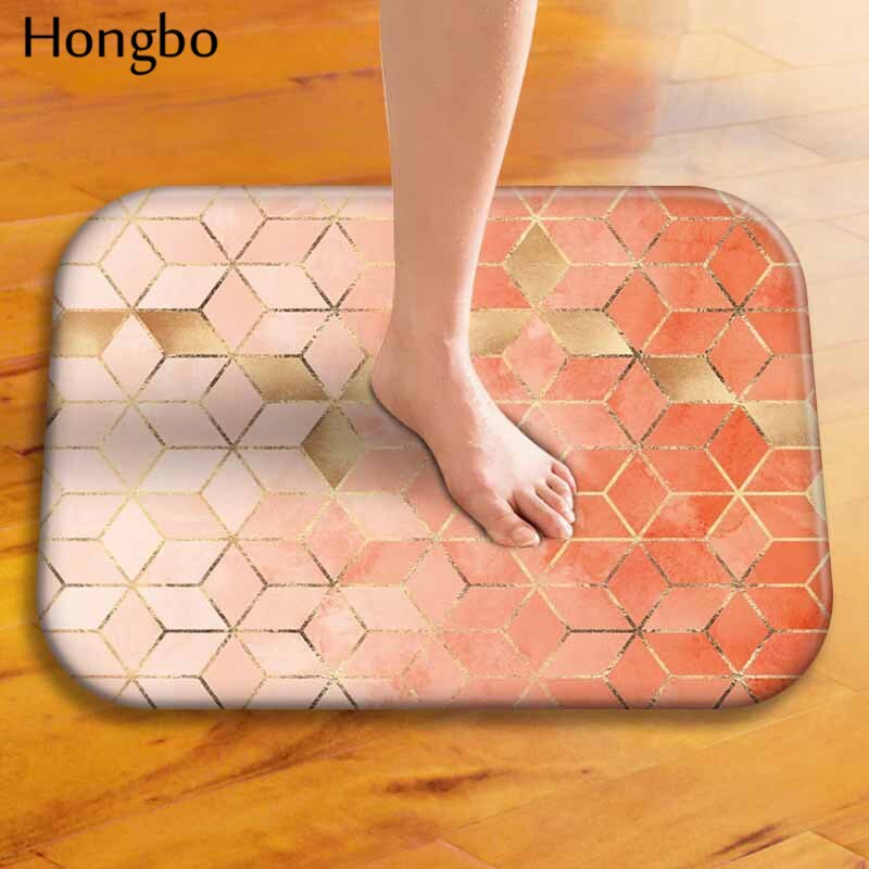 Hongbo 40*60cm Geometric Pattern Anti-Slip Carpet Door Mats Doormats Outdoor Kitchen Bathroom Living Room Floor Mat Rug