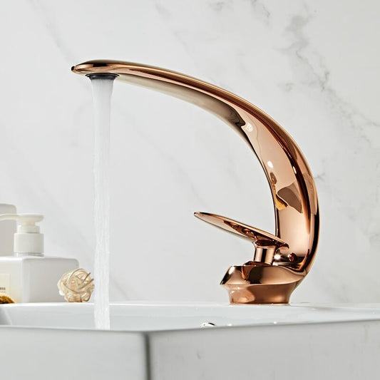 Basin Faucet Rose Gold/Black/Gold Bathroom Sink Mixer Tap Brass Wash basin Faucet Single Handle Single Hole Crane For Bathroom