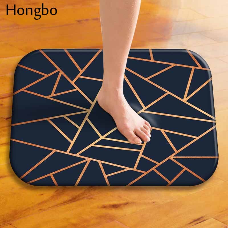 Hongbo 40*60cm Geometric Pattern Anti-Slip Carpet Door Mats Doormats Outdoor Kitchen Bathroom Living Room Floor Mat Rug