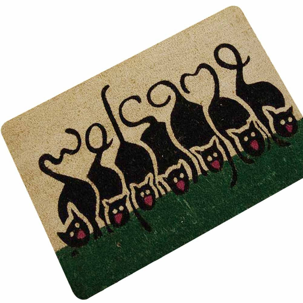 Zeegle Carpet Cat Doormat Outdoor Rugs Rubber Floor Mat Non-slip Kitchen Rug Entrance Mats Absorbent Bathroom Carpet Foot Mat