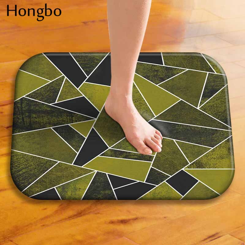 Hongbo 40*60cm Geometric Pattern Anti-Slip Carpet Door Mats Doormats Outdoor Kitchen Bathroom Living Room Floor Mat Rug