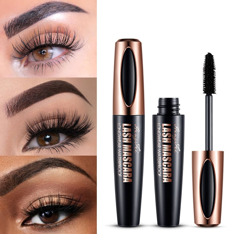 waterproof mascara for eyelashes long lasting 4d silk fiber eyelash mascara Makeup eye mascara black extension Curling extension