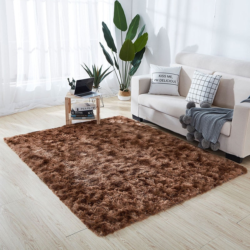 Soft Mat Carpet for Living Room Fluffy Bedroom Rug Carpet Bedroom Decor Plush Thick Kids Room Carpet Anti-slip Floor Mat tapis