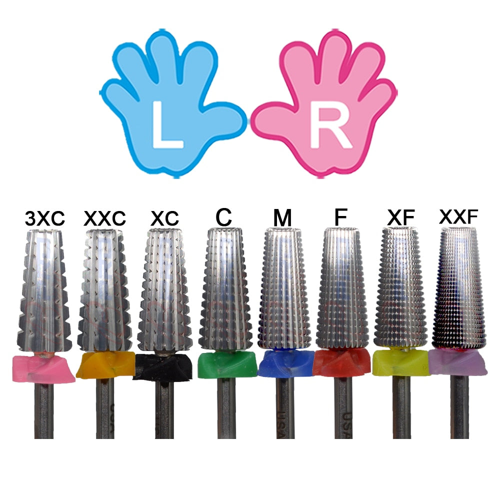 NAILTOOLS 5 IN 1 Carbide Original multi-function Tungsten Carbide nail milling drill bits