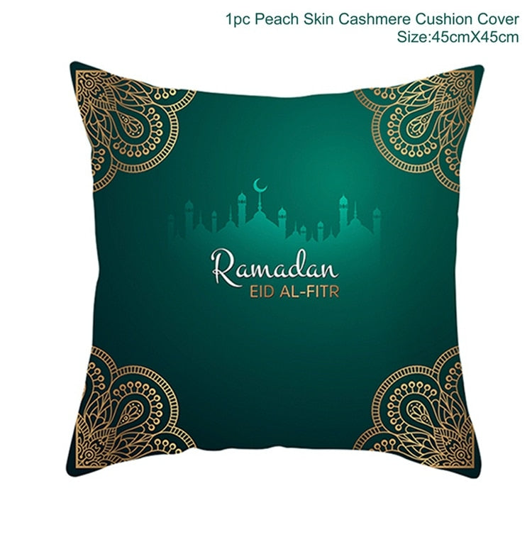 EID Mubarak Cushion Cover Ramadan Decoration For Home Ramadan Kareem Mubarak Muslim Islamic Party Supplies EID Pillowcase