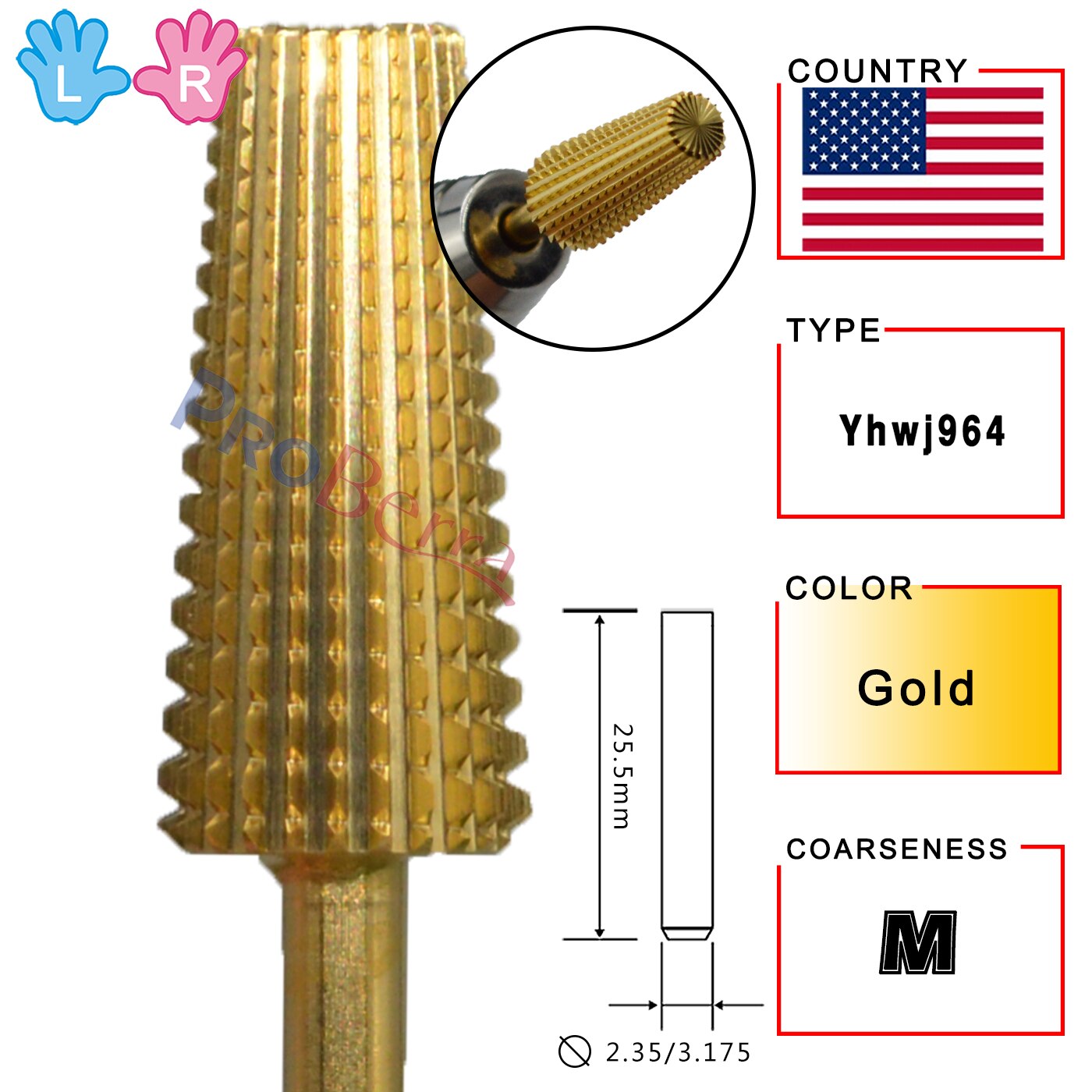 NAILTOOLS 5 IN 1 Carbide Original multi-function Tungsten Carbide nail milling drill bits