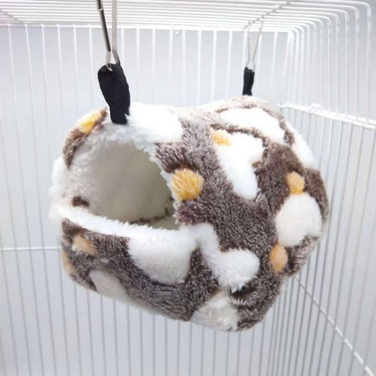 Cute Small Pets Bird Parrot Hamster Soft Comfortable Nest Plush Hanging Hammock Nest House Sleeping Bed Warm Nest Pet Products