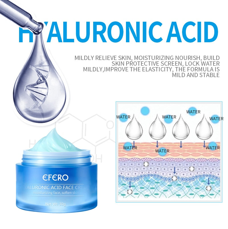 EFERO Hyaluronic Acid Essence Serum Lifting Day Cream Face Cream Moisturizing Anti Aging Wrinkle Whitening Bright Face Cream