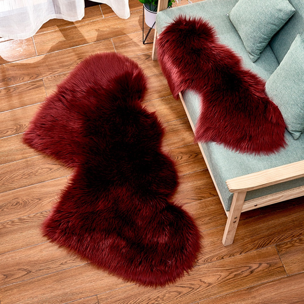 Winter Carpets For Living Room Double Love Heart Shaggy Area Rugs Valentine&#39;s Day Gift Shaggy Plush Floor Fluffy Mats tapetes 30