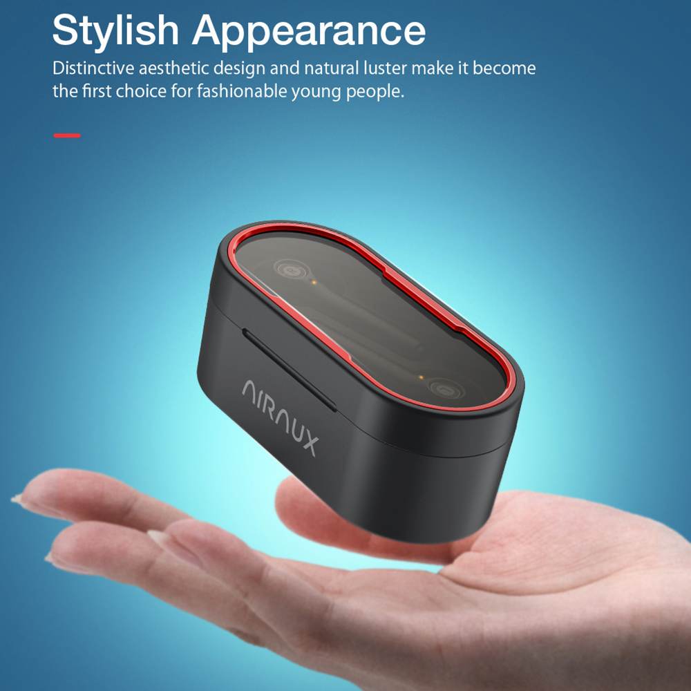 AIRAUX AA-UM7 TWS Wireless Bluetooth-compatible Earphone Stereo Bass Touch Control Wireless Headphones Sport Headsets