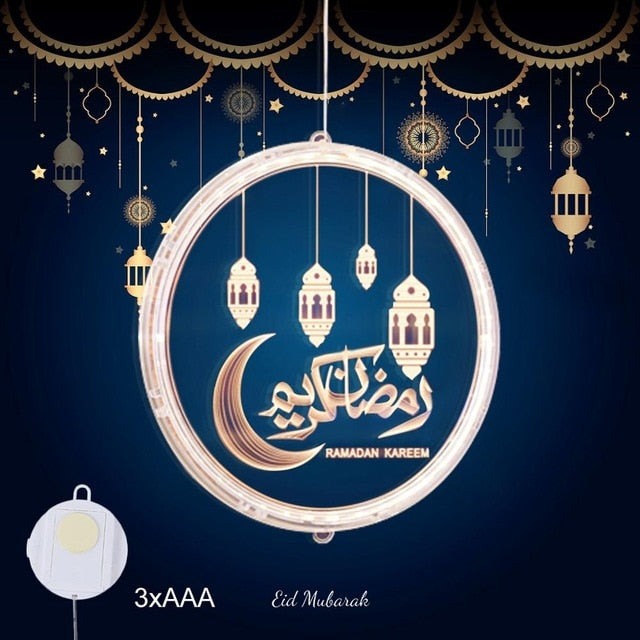 Eid Mubarak Moon Night light Islam Ramadan Decoration Islamic Muslim Party Decor For Home Ramadan Eid Adha Decor Eid Gifts