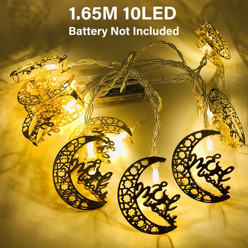 Moon Star Led String Light Ramadan Decoration For Home Aid EID Mubarak Decor Islam Muslim Event Party Supplies Eid al-Fitr Decor