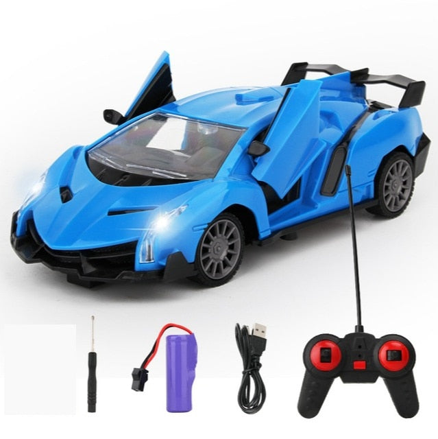 Remote Control Car Model Car Children's Toys For Boys Kids Birthday Gifts  Robots Sports Vehicle  Charging Can Open the Door