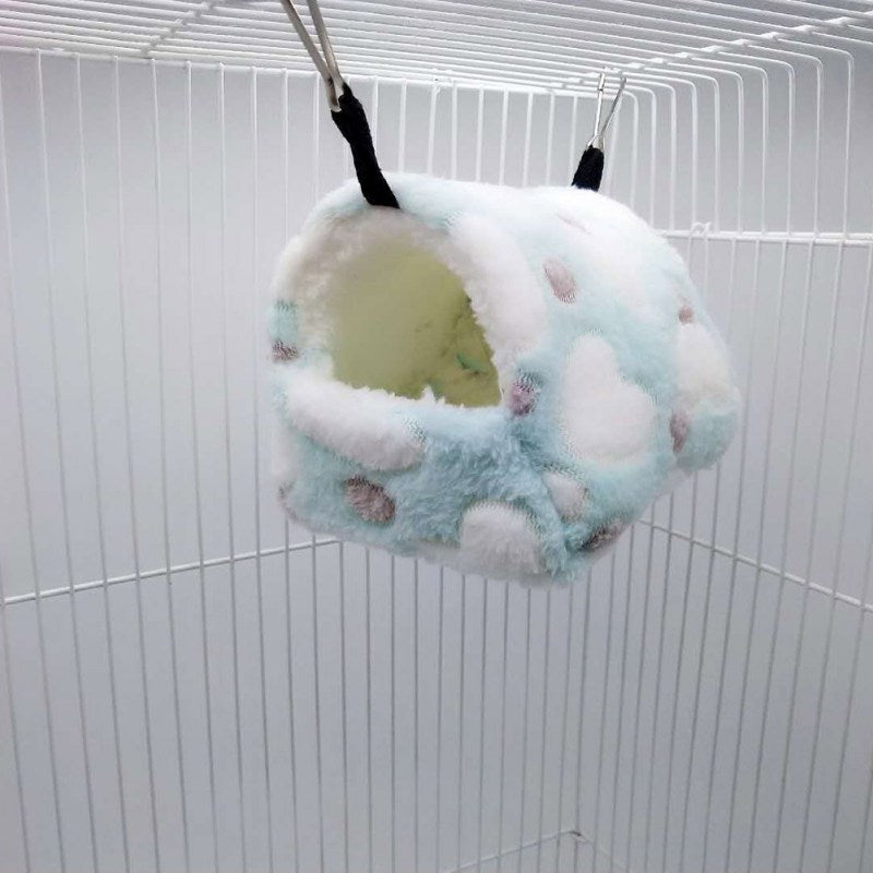 Cute Small Pets Bird Parrot Hamster Soft Comfortable Nest Plush Hanging Hammock Nest House Sleeping Bed Warm Nest Pet Products