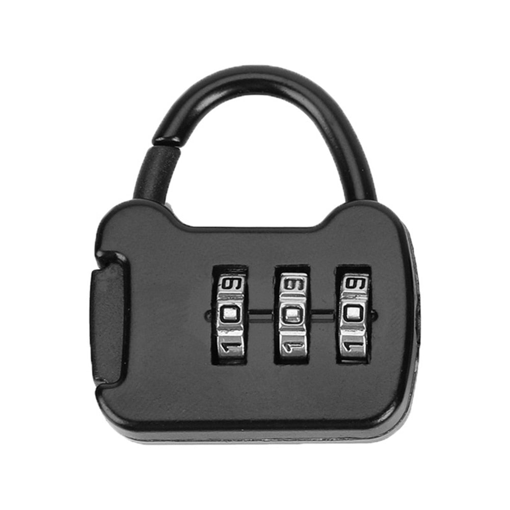 3 Digit Code Combination Password Lock Portable Travel Mini Zinc Carrying Luggage Case Security Lock Backpack Lock Padlock Tool