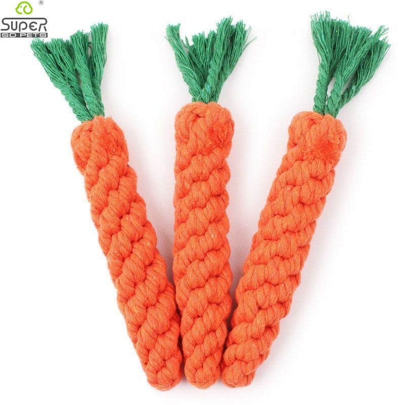 1PC 22cm Pet Supply High Quality Pet Dog Toy Carrot Shape Rope Puppy Chew Toys Teath Cleaning Outdoor Fun Training