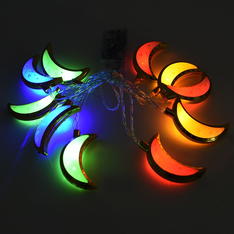 Ramadan Decoration Plastic Lantern Led String Lights Ramadan Kareem Decor Eid Mubarak Gift Al-Fitr Eid Festival Party Supplies