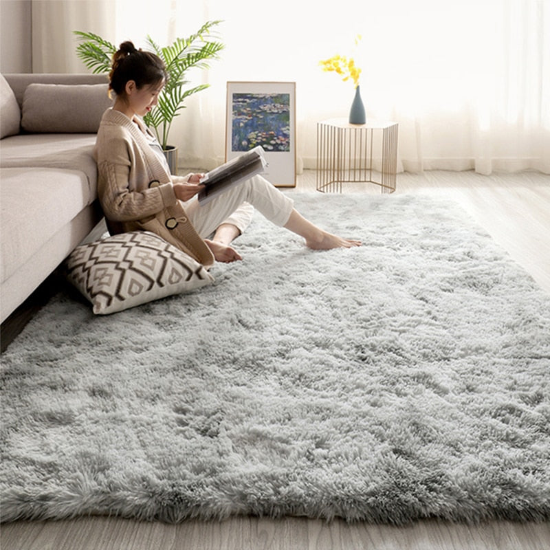 Soft Mat Carpet for Living Room Fluffy Bedroom Rug Carpet Bedroom Decor Plush Thick Kids Room Carpet Anti-slip Floor Mat tapis