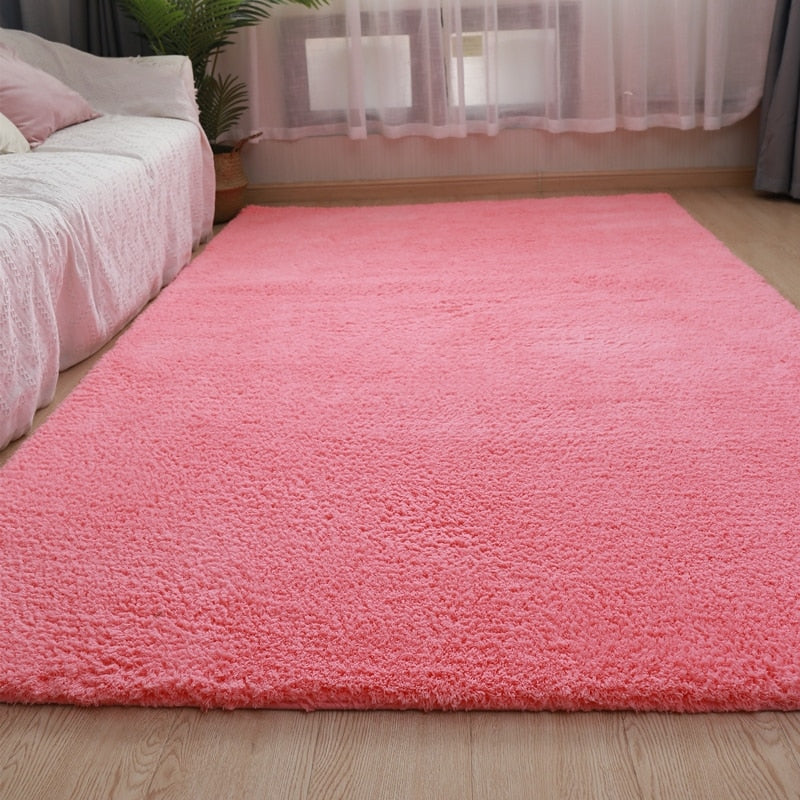 Newest Nordic Fluffy Carpet Rugs for Bedroom Living Room Rectangle Large Size Plush Anti-slip Soft Carpet Children Rug 8 Colors