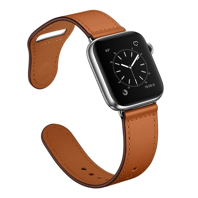 Strap for apple watch band 44mm 45mm 40mm iwatch 38mm 42 leather belt smartwatch bracelet apple watch serie 6 SE 4 3 7 41mm ban