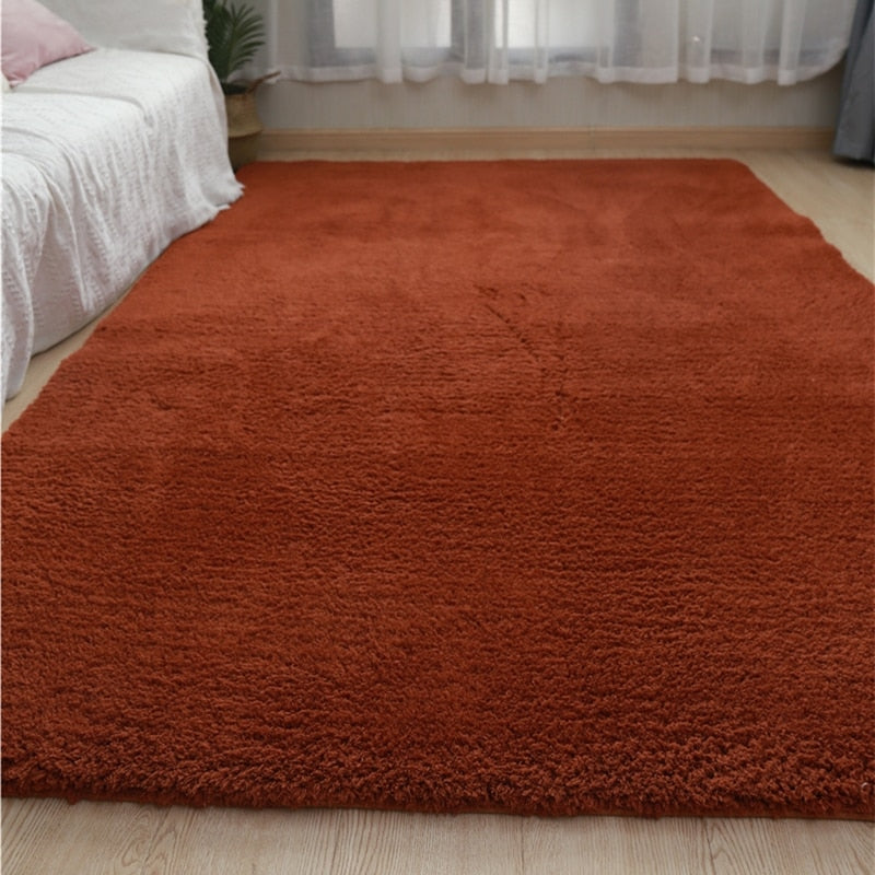 Newest Nordic Fluffy Carpet Rugs for Bedroom Living Room Rectangle Large Size Plush Anti-slip Soft Carpet Children Rug 8 Colors