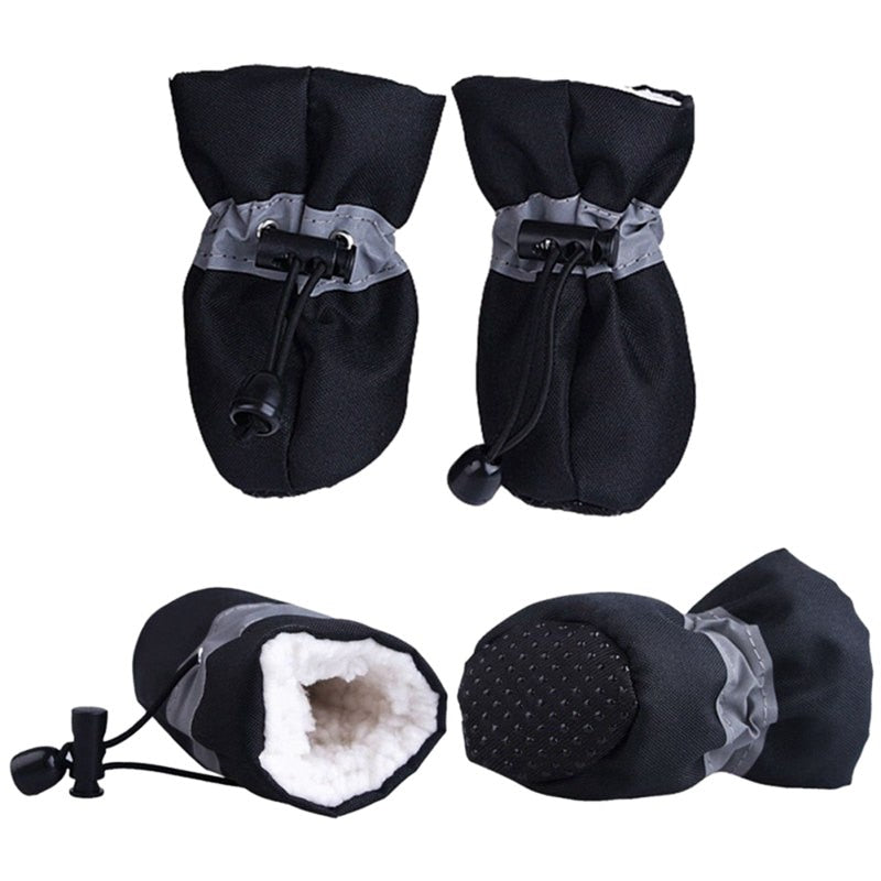 4pcs Antiskid Pet Dog Shoes Pet Protection Soft-soled Puppy Chihuahua Cat Shoes Winter Prewalkers Soft Supplies Pet Paw Care