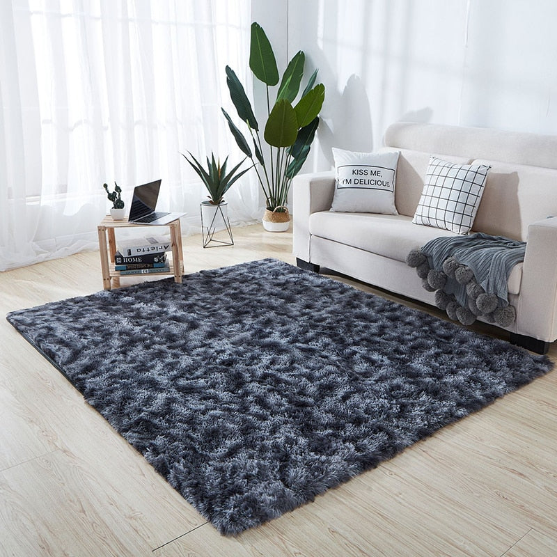 Soft Mat Carpet for Living Room Fluffy Bedroom Rug Carpet Bedroom Decor Plush Thick Kids Room Carpet Anti-slip Floor Mat tapis