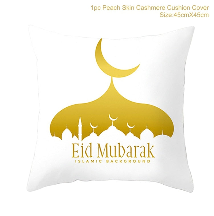 EID Mubarak Cushion Cover Ramadan Decoration For Home Ramadan Kareem Mubarak Muslim Islamic Party Supplies EID Pillowcase