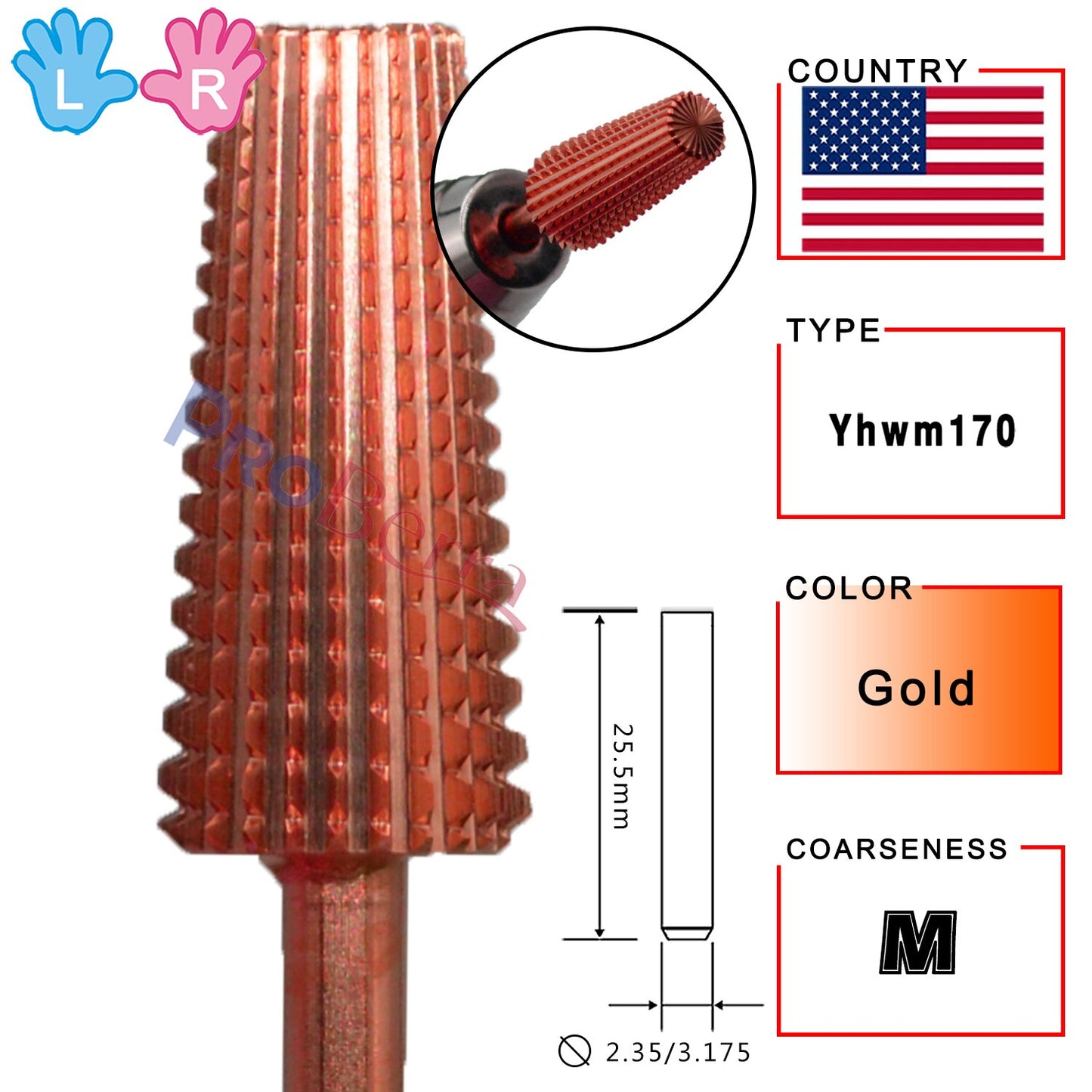 NAILTOOLS 5 IN 1 Carbide Original multi-function Tungsten Carbide nail milling drill bits