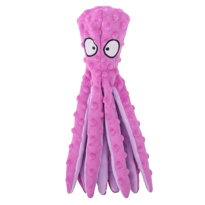 8 Legs Octopus Soft Stuffed Plush Dog Toys Outdoor Play Interactive Squeaky Dogs Toy Sounder Sounding Paper Chew Tooth toy